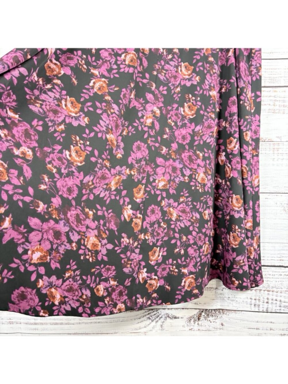 Coldwater Creek Black Pink Floral Reversible Maxi - Picture 2 of 14